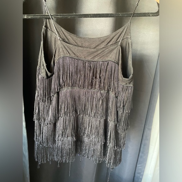 🎄Buy2Get1Free🎄Black fringe tank top - Picture 7 of 7